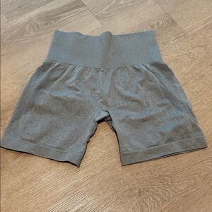 Gray High-Waisted Shorts
